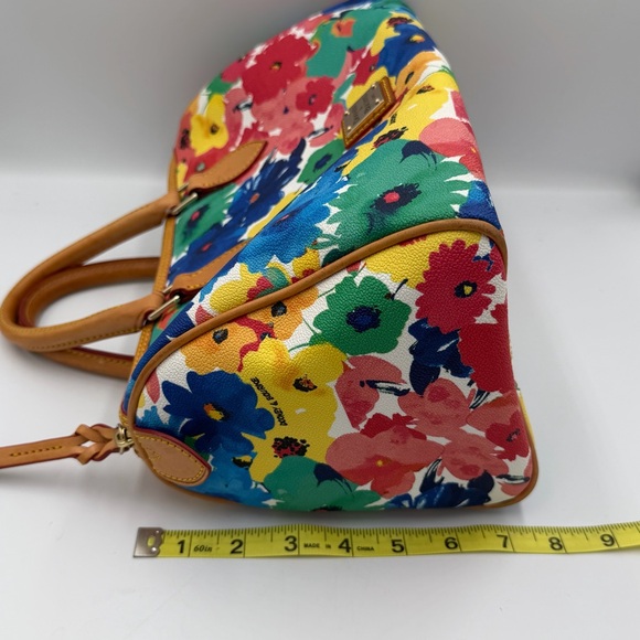 Dooney & Bourke Somerset WaterColor Multicolor Floral Printed Barrel Purse Bag - Picture 16 of 16